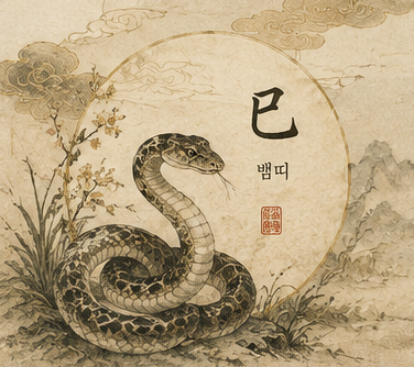 2026 뱀띠 전통 수묵화